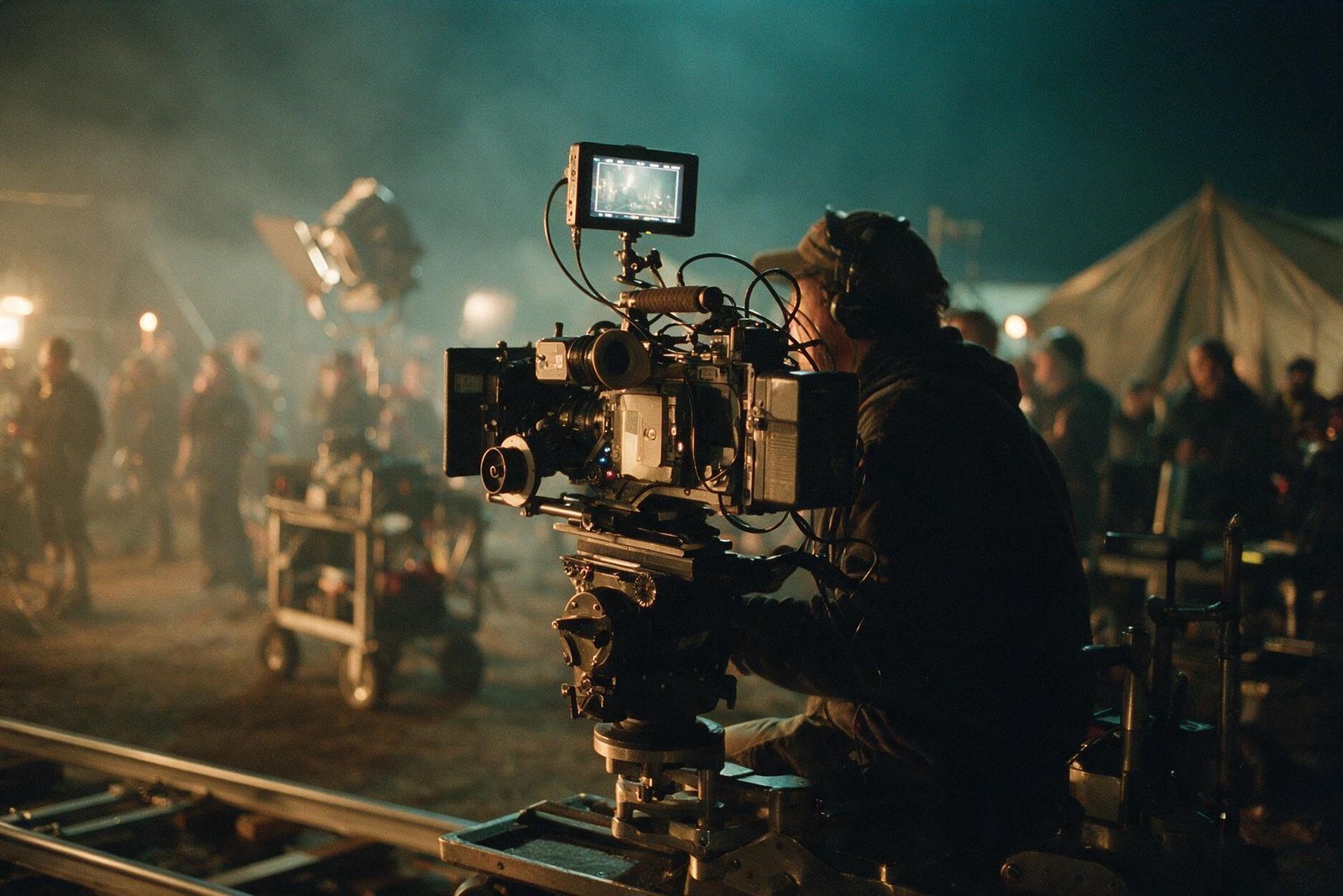 Cámara de cine grabando una producción de Iliada Films