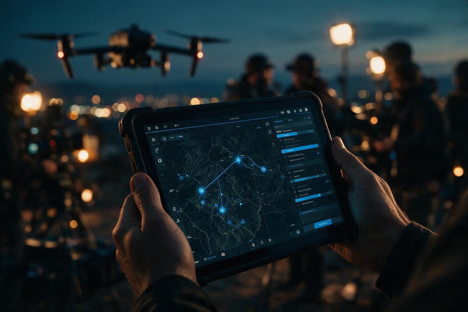 Checklist de seguridad de vuelo en tablet antes del despegue